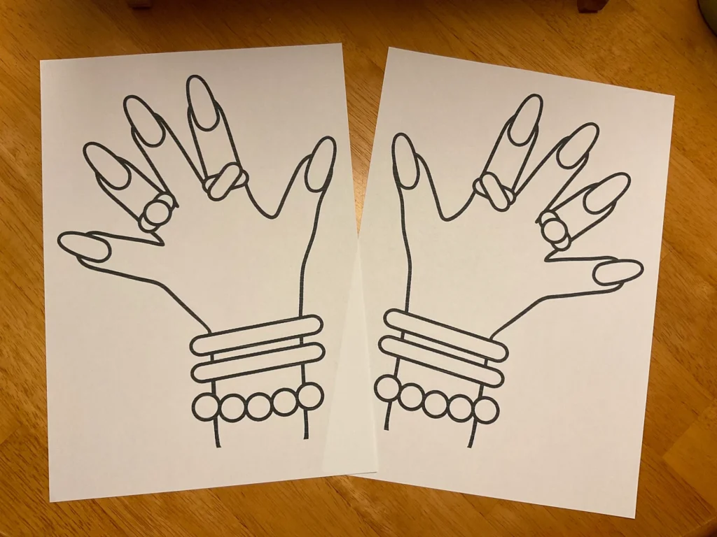 Manicure Fun Template For Girls Nail Coloring Pages For Kids 2 Pages She print