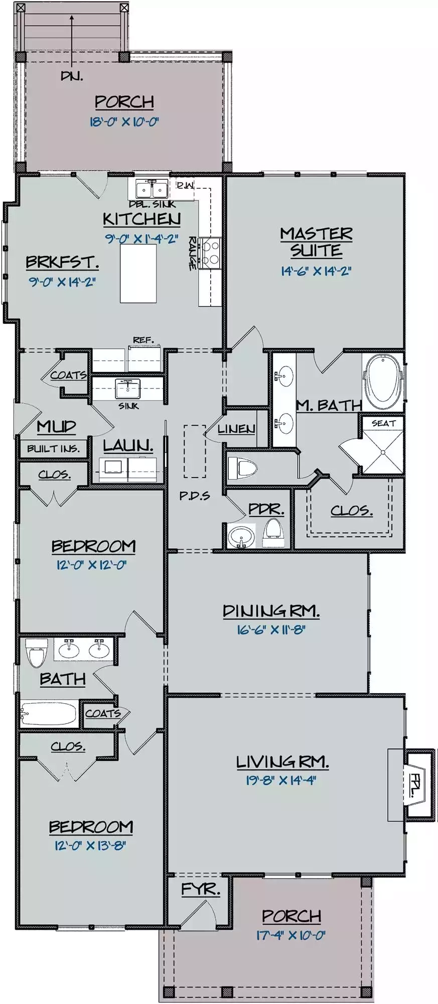 Mountain Park Narrow Traditional Bungalow Style House Plan 10114 10114 Mountain Park Narrow Traditional Bungalow Style House Plan 10114 10114