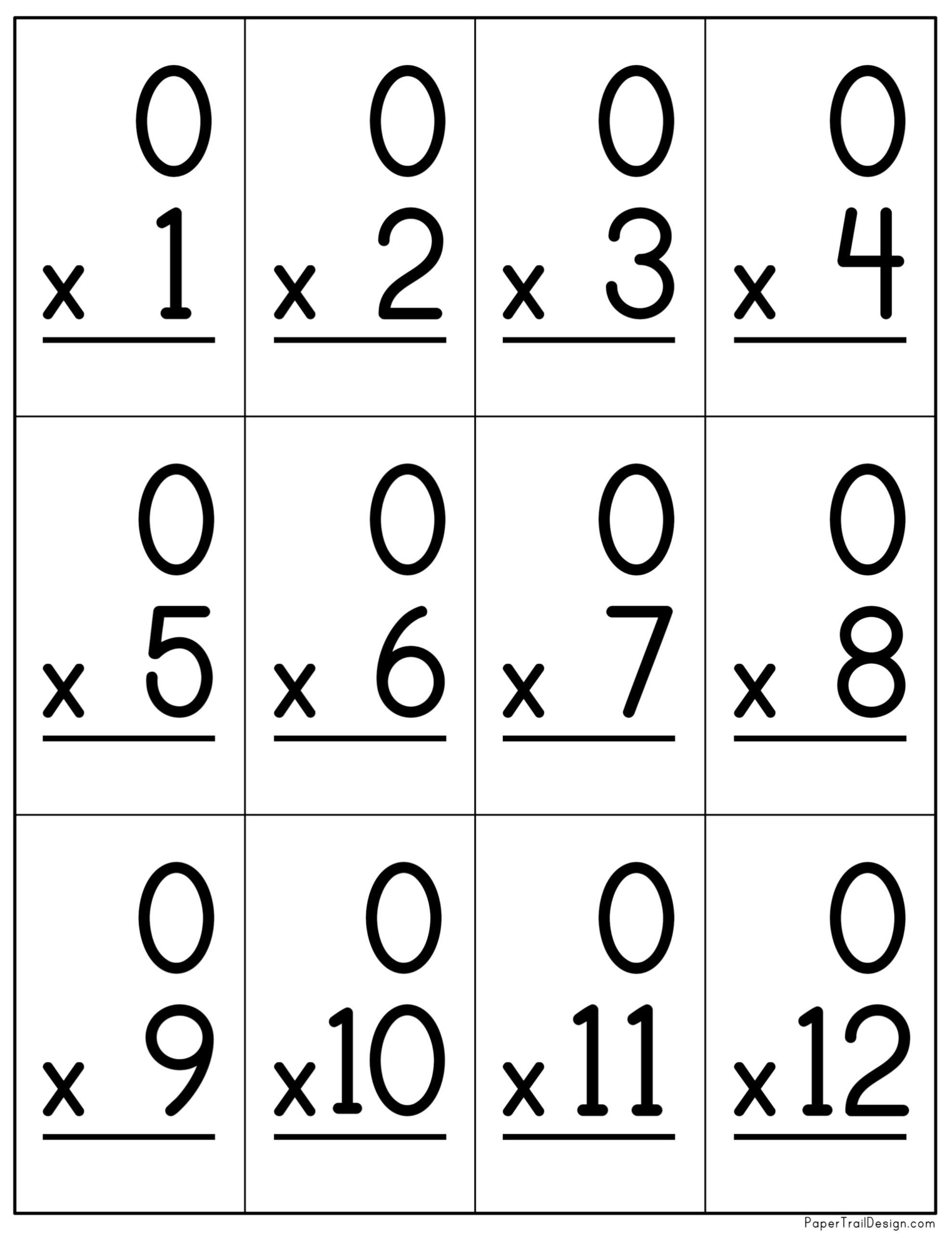 Multiplication Flash Cards Printable Paper Trail Design Multiplication Flash Cards Printable Paper Trail Design