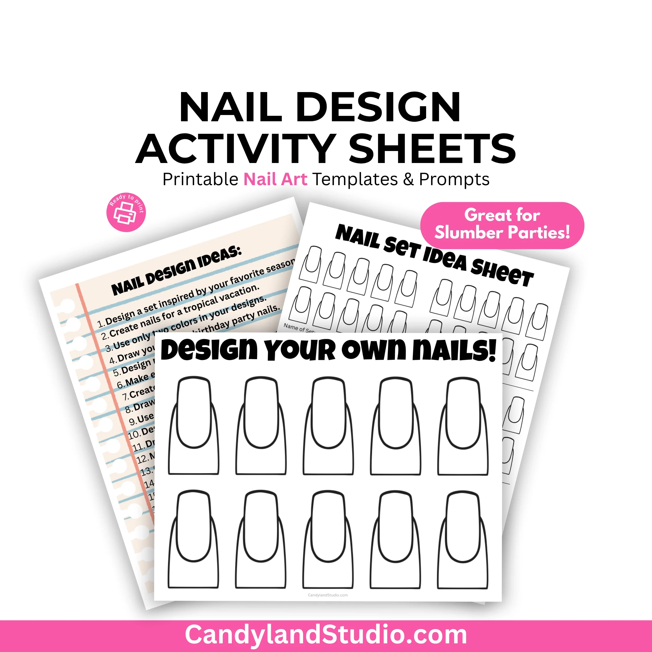 Nail Design Activity Sheets Fun Nail Art Printable For Kids Birthday Parties Candyland Studio Nail Design Activity Sheets Fun Nail Art Printable For Kids Birthday Parties Candyland Studio