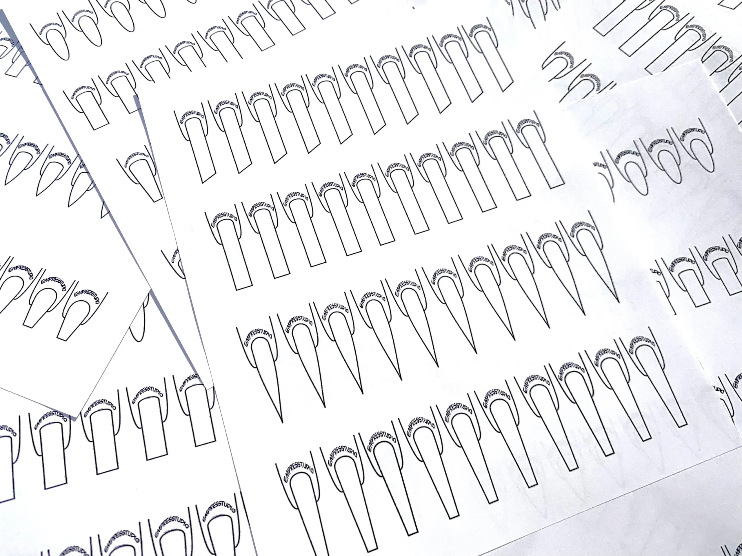 Nail Design Template For Long Nails digital Download Creative Nail Art Practice Template Etsy