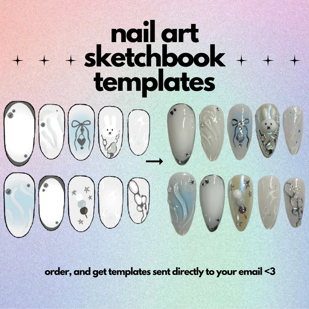 Nail Sketchbook Templates For Press On Nail Artists lt 3 TheeNailFactory