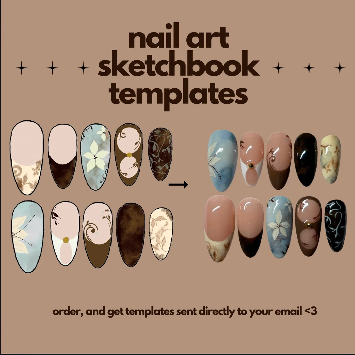 Nail Sketchbook Templates For Press On Nail Artists lt 3 TheeNailFactory