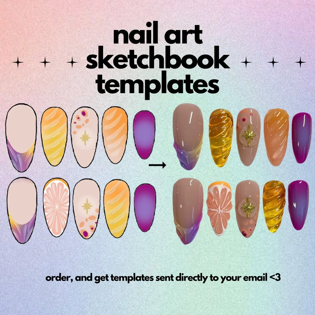 Nail Sketchbook Templates For Press On Nail Artists lt 3 TheeNailFactory
