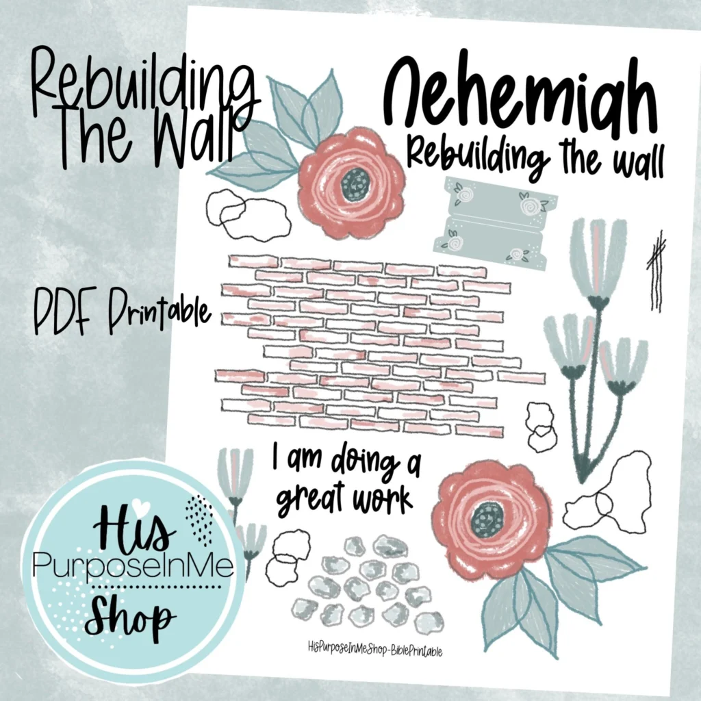 Nehemiah Bible Printable Bible Journaling Traceable Printable Christian Printable Stickers Faith Art Printable Bible Printable Etsy