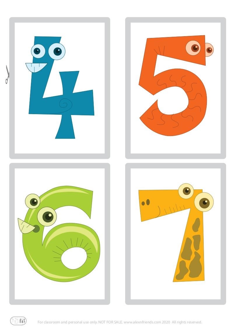 Number Flashcards 0 9 For Kids Printable Math Cards Alex n Friends