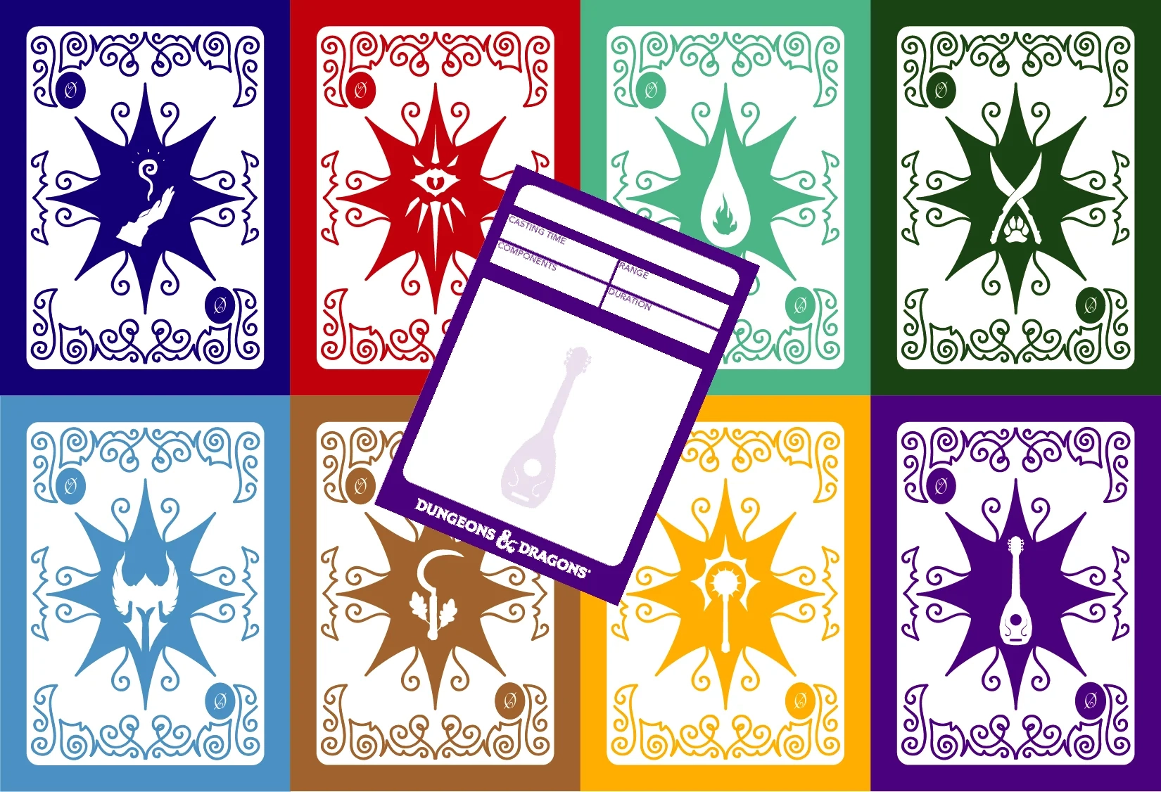 OC Art Pdf Form fillable Print Out Spell Cards Customizable Cards For A Quick In game Reference R DnD