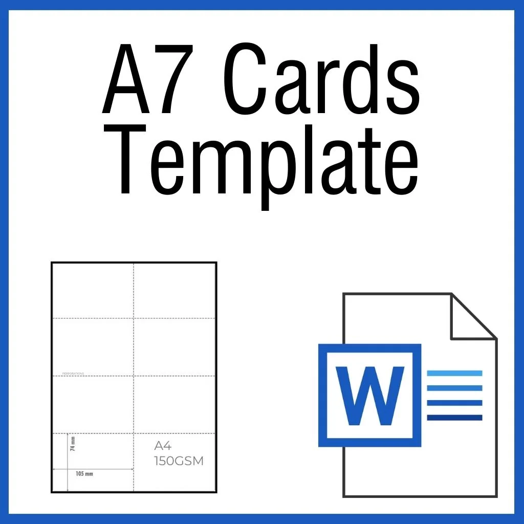 OfficeGear A7 Cards 8 Up Printable Template TA7 8 OfficeGear A7 Cards 8 Up Printable Template TA7 8