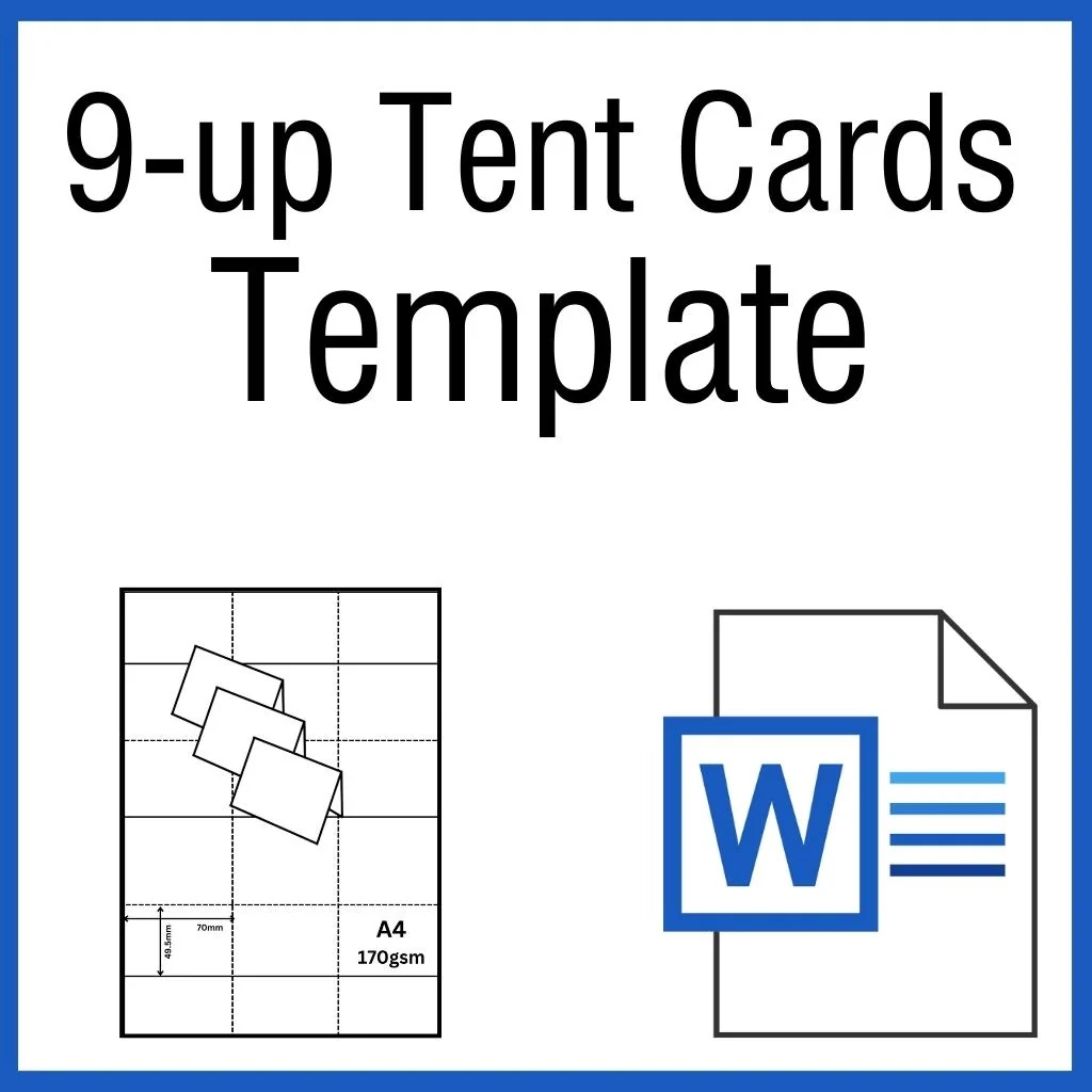 OfficeGear Tent9 Cards 9 Up Printable Template TTT 9