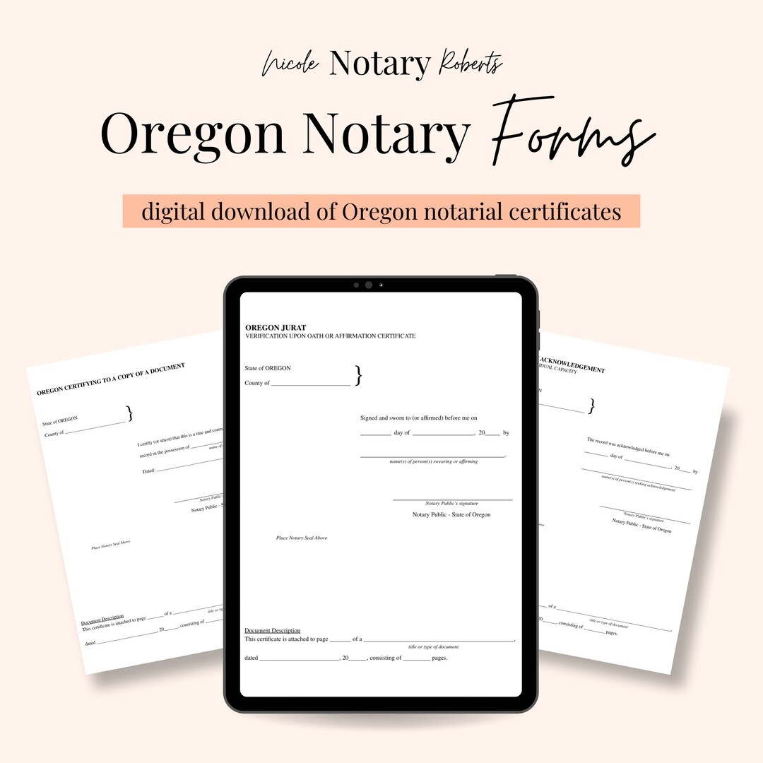 OREGON Jurat Acknowledgment Certified Photocopy Forms For Notaries Etsy OREGON Jurat Acknowledgment Certified Photocopy Forms For Notaries Etsy