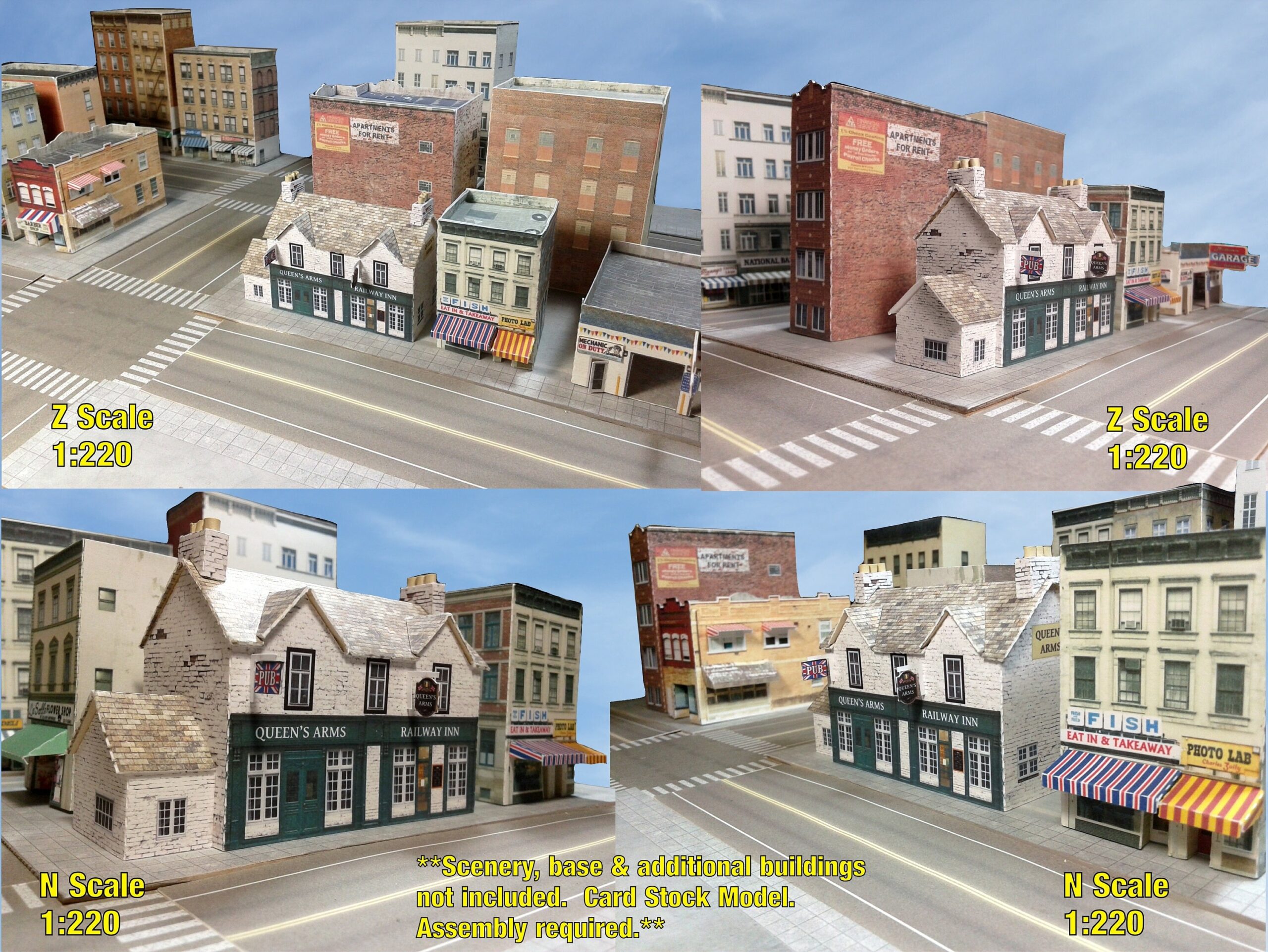 Paper Model British Pub Cardstock Kit Paper Craft For Model Trains Or Diorama N Scale Z Scale T Gauge Etsy New Zealand