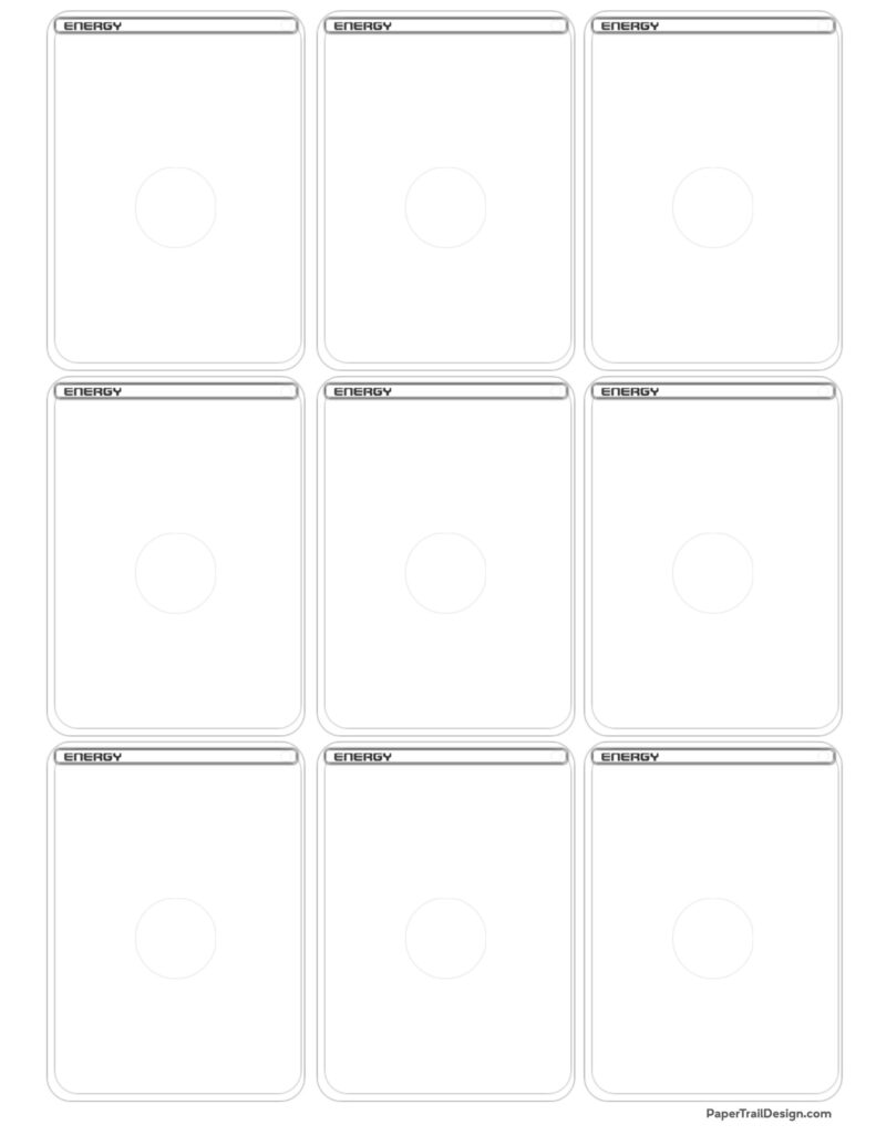 Pok mon Card Template Free Printable Paper Trail Design