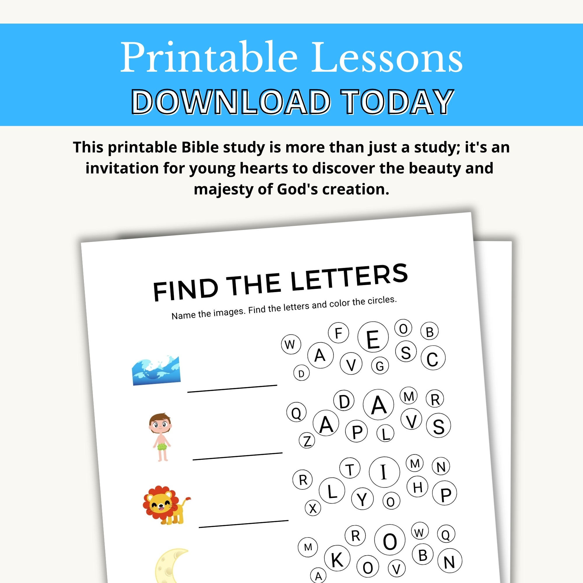 Printable Bible Study For Older Kids Creation Bible Study Classful