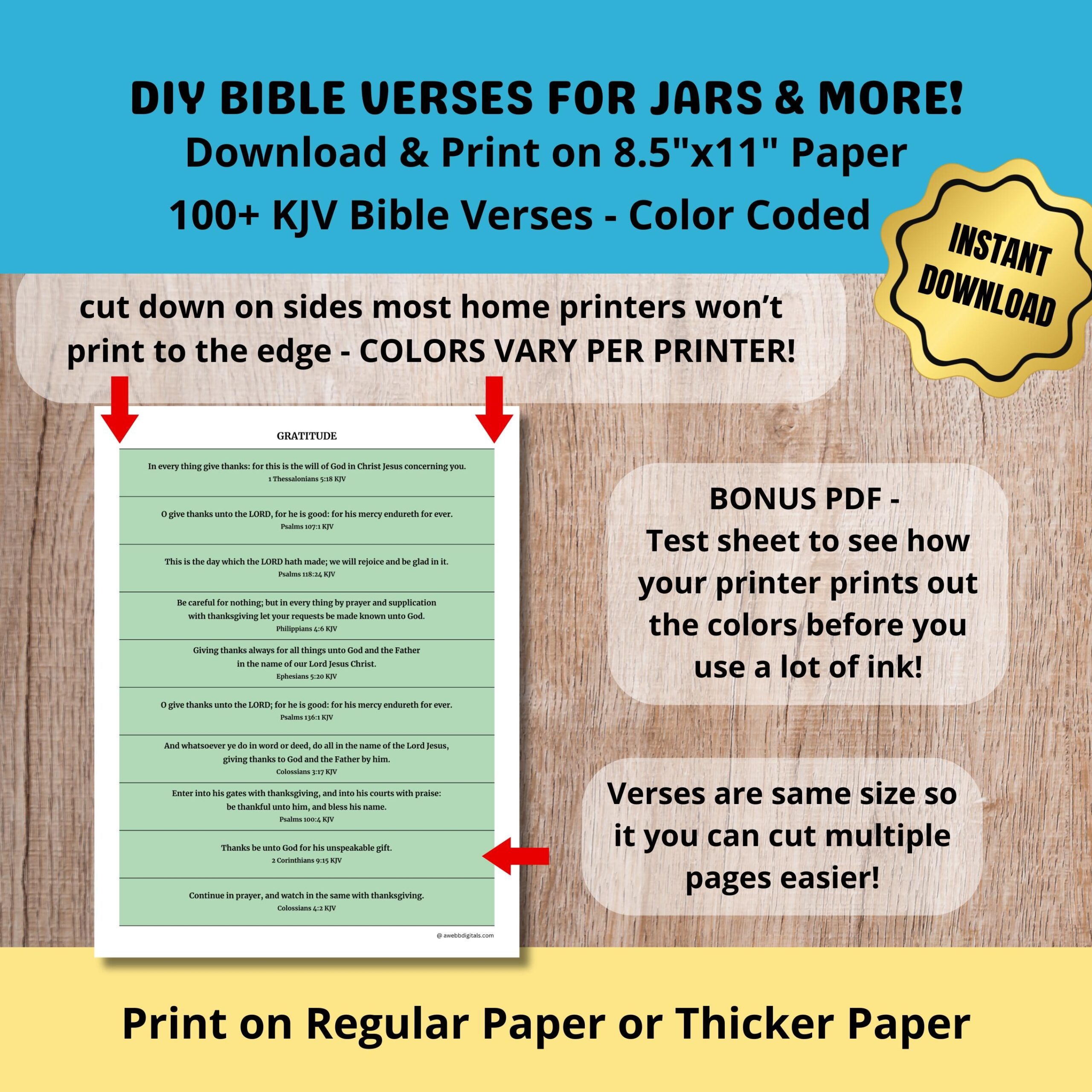Printable DIY Bible Verses In A Jar 11 Topics 100 KJV Scriptures Color Black And White Versions Labels Bonus Color Test Page Bible Study Etsy Printable DIY Bible Verses In A Jar 11 Topics 100 KJV Scriptures Color Black And White Versions Labels Bonus Color Test Page Bible Study Etsy