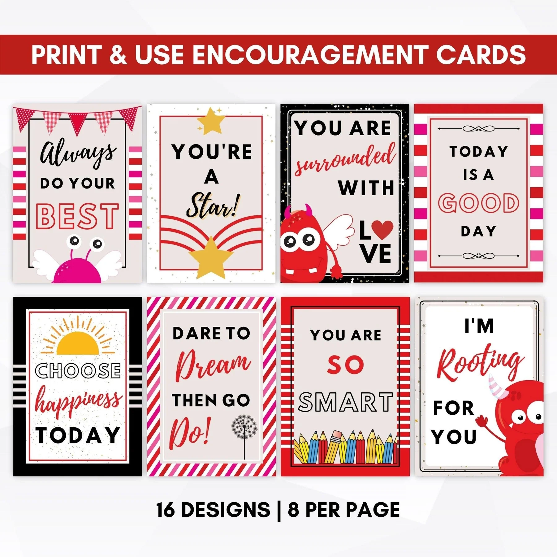 Printable Encouragement Cards Inspiring Notes For Kids Simple Desert Designs Printable Encouragement Cards Inspiring Notes For Kids Simple Desert Designs