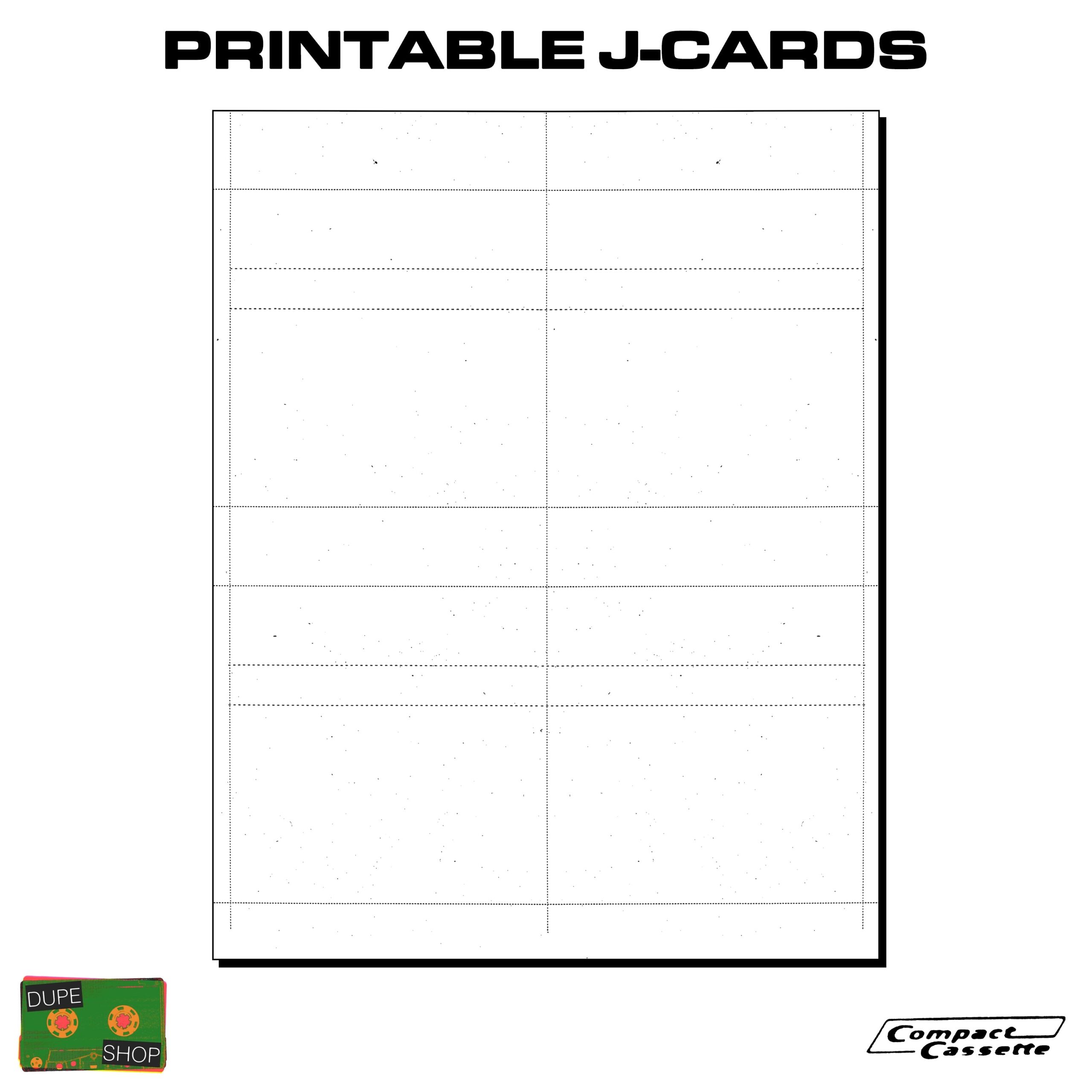 Printable J Cards White 4 Up Perforated DupeShop Worksheets Library