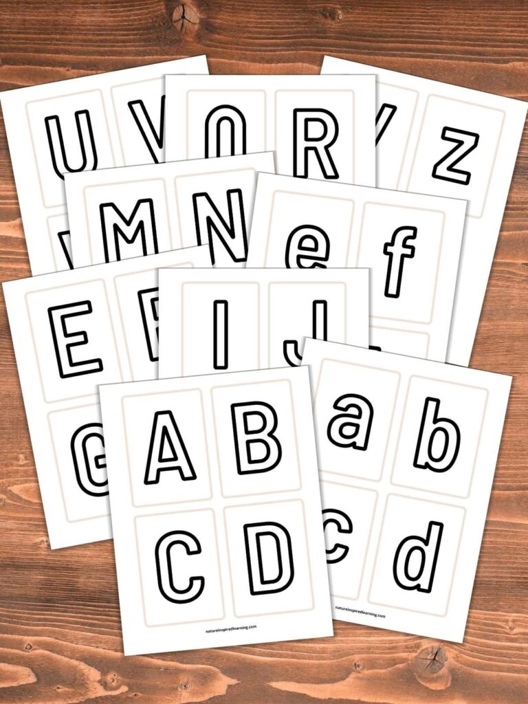 Printable Letter Flashcards A Z Nature Inspired Learning