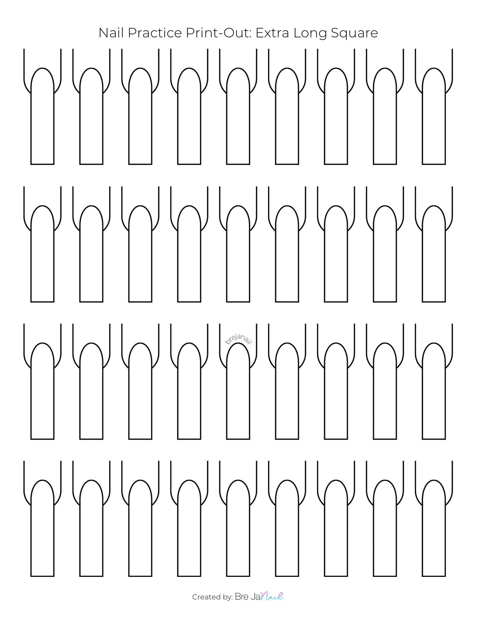 Printable Nail Art Templates Shop On Pinterest