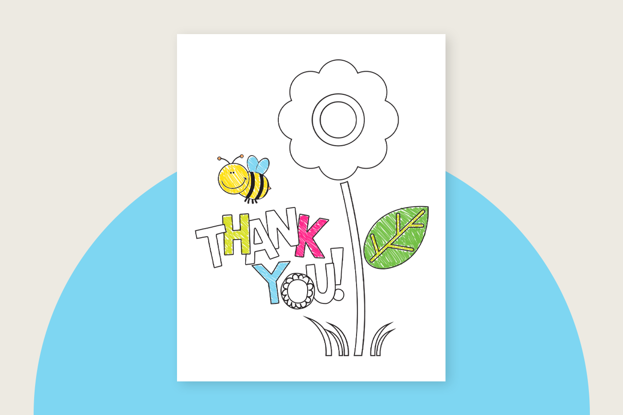 Printable Thank You Cards Highlights For Children