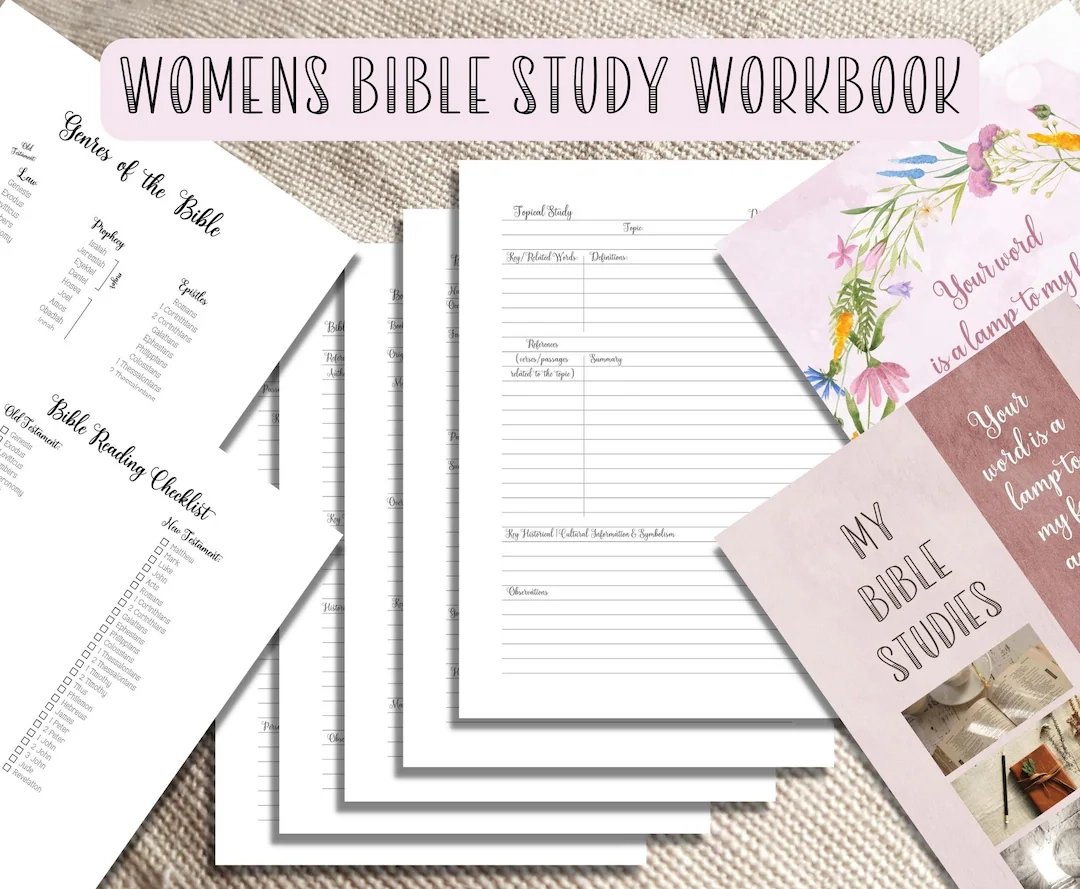 Printable Womens Bible Study Workbook For Beginners Simple Bible Study Guides For Daily Devotionals Simple Bible Journal Pages Etsy