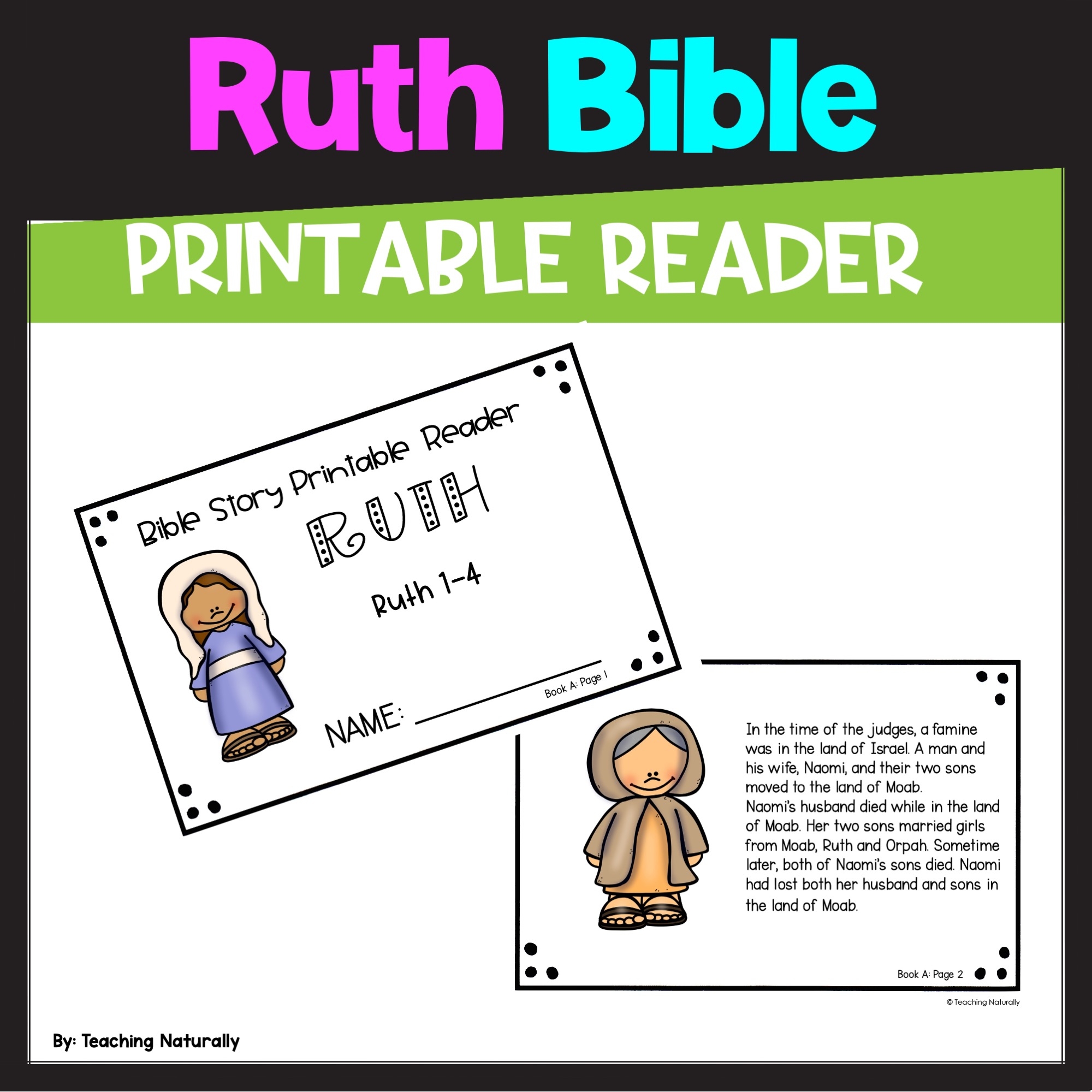 Ruth Bible Story Reader Printable Booklet Made By Teachers