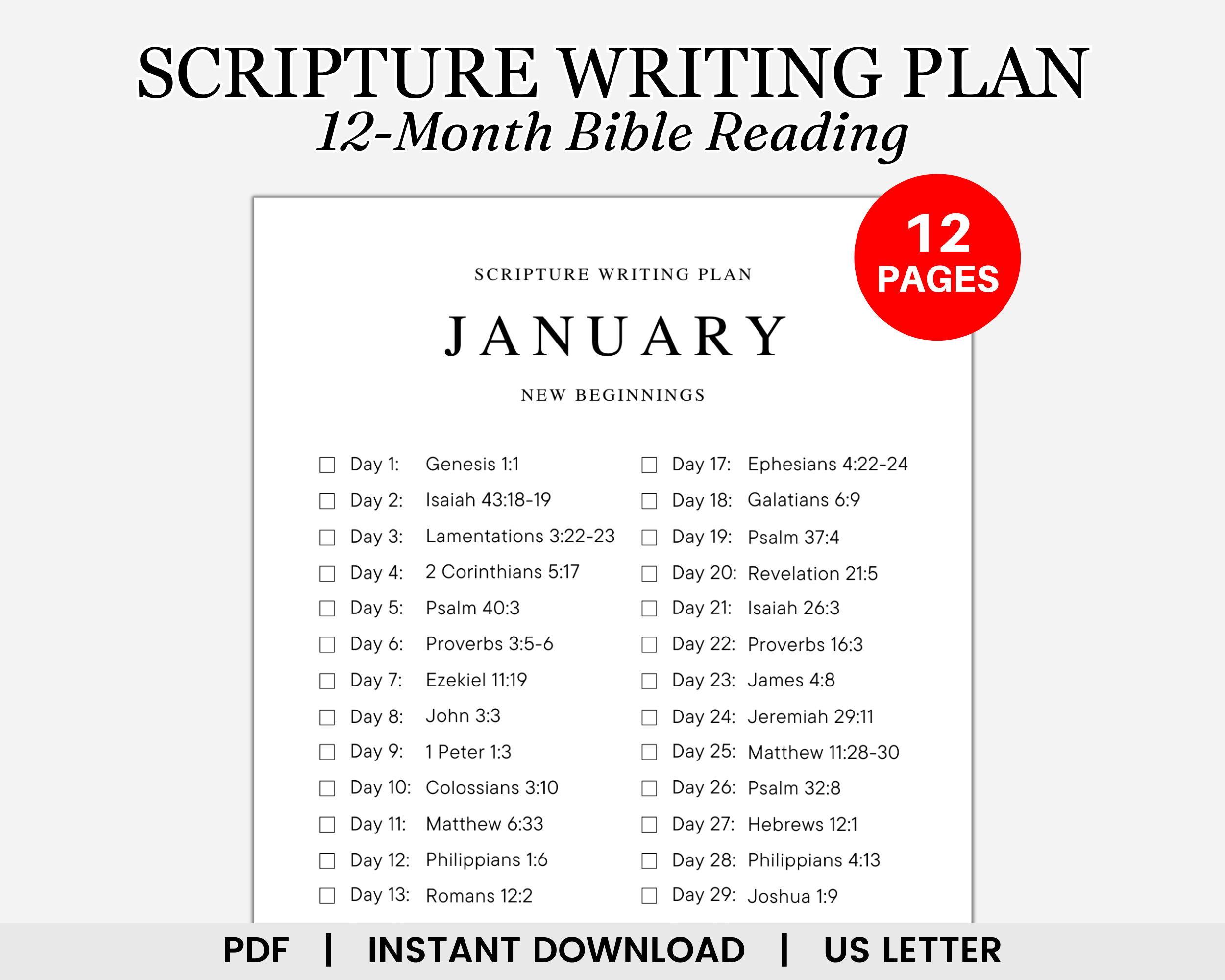 Scripture Writing Plan Monthly Bible Reading Plan Daily Bible Reading Printable Bible Tracker Made By Teachers
