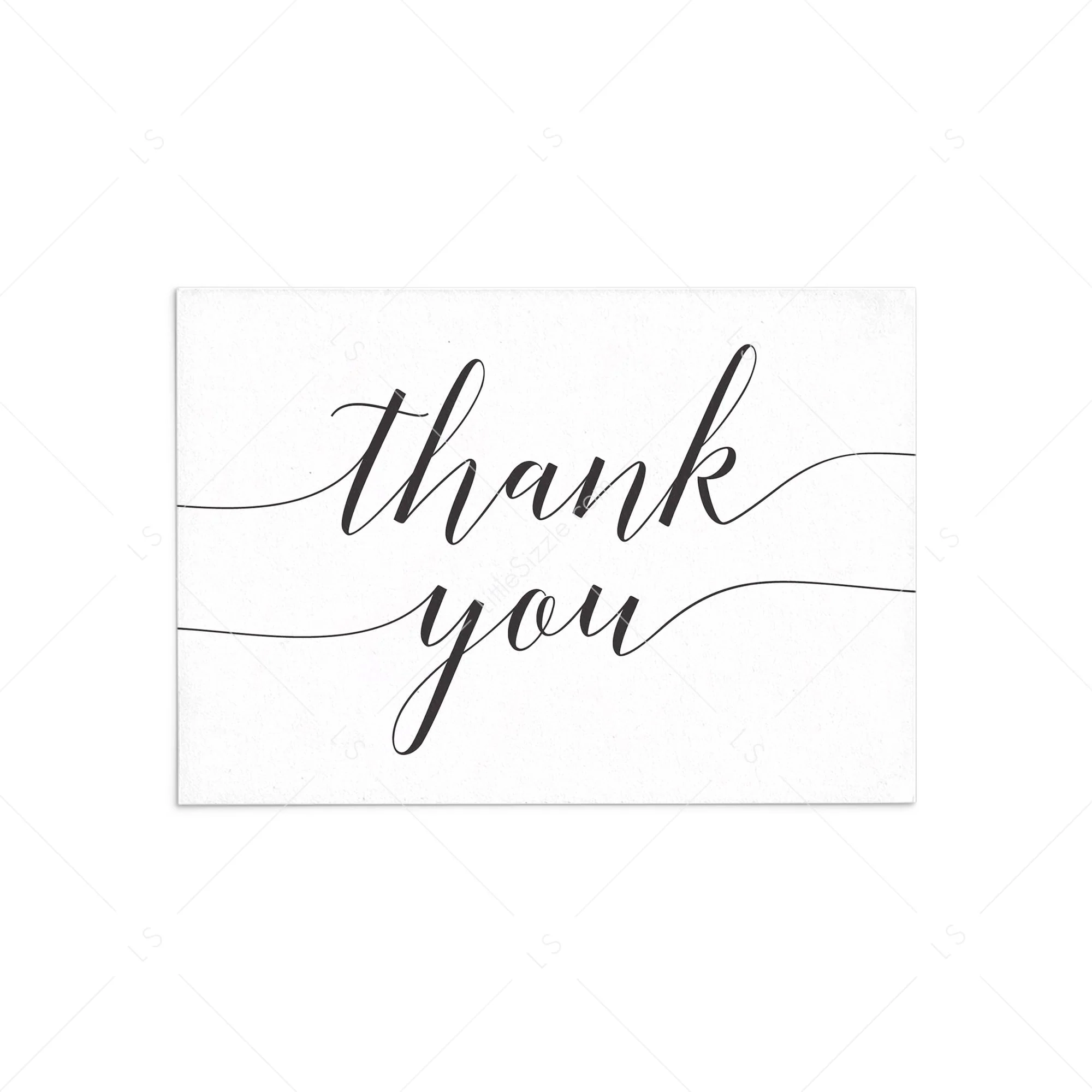 Simple Thank You Card Printable Modern Thank You Notes LittleSizzle