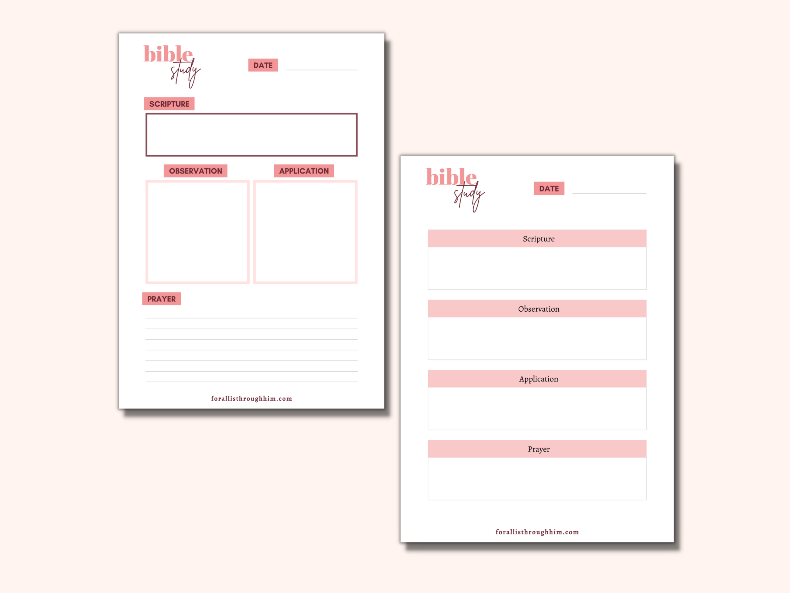 SOAP Bible Study Guide Printable For All Is Through Him