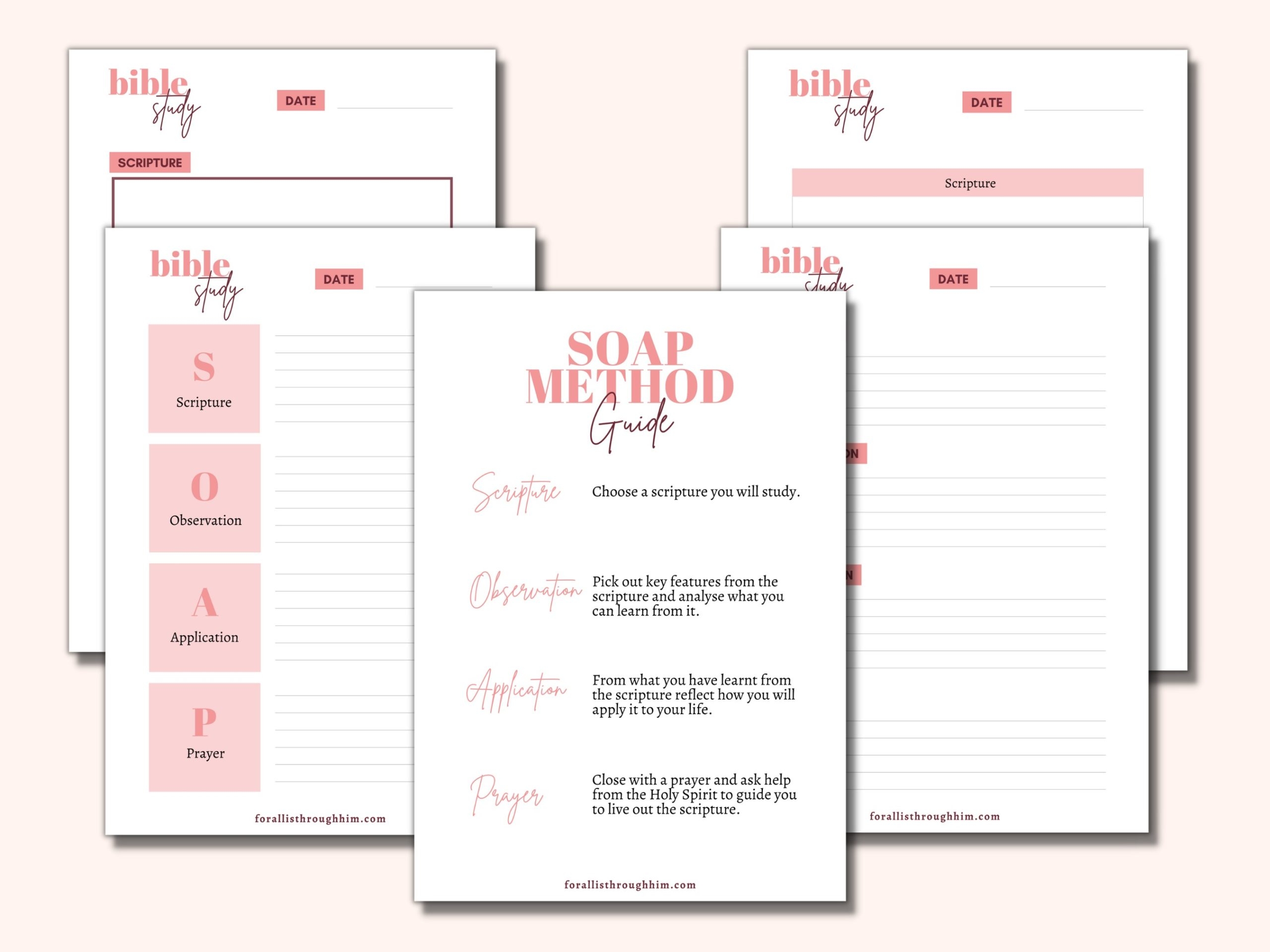 SOAP Bible Study Guide Printable For All Is Through Him