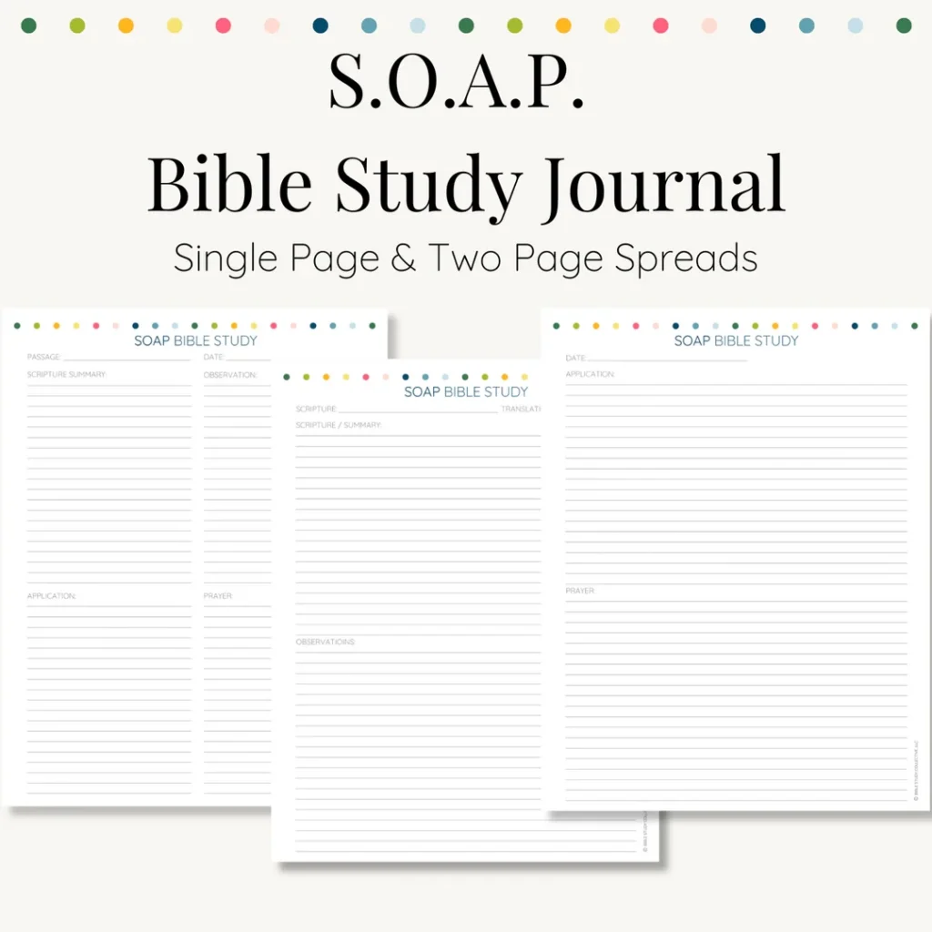 SOAP Bible Study Journal Digital Bible Study Collective