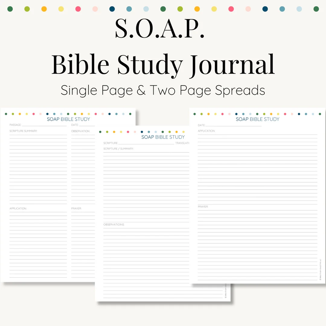 SOAP Bible Study Journal Digital Bible Study Collective