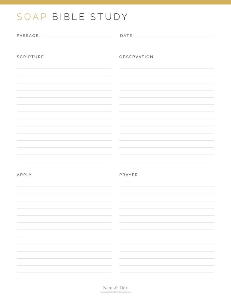 Soap Bible Study Neat And Tidy Design