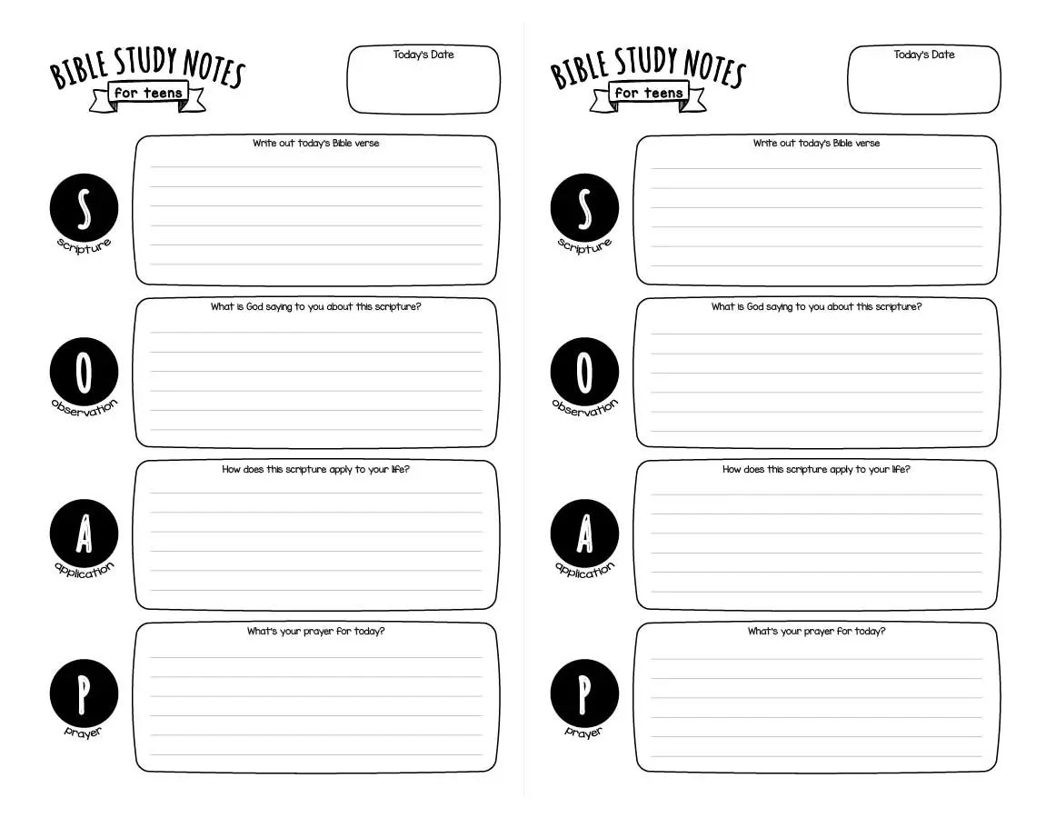 SOAP Bible Study Notes For Teens Printable Wildly Anchored Homeschool Bible Studies For Kids