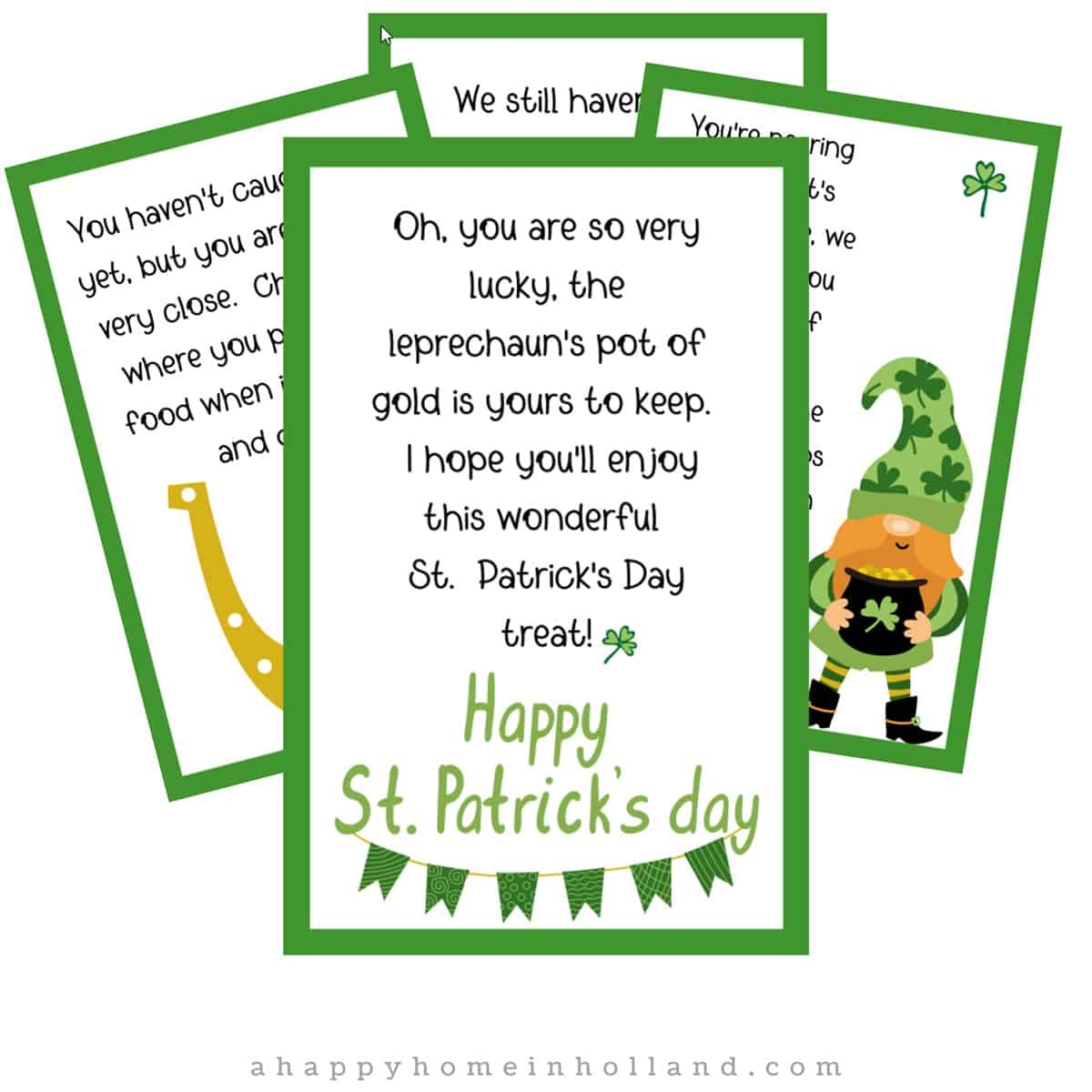 St Patrick s Day Free Printable Treasure Hunt Game St Patrick s Day Free Printable Treasure Hunt Game