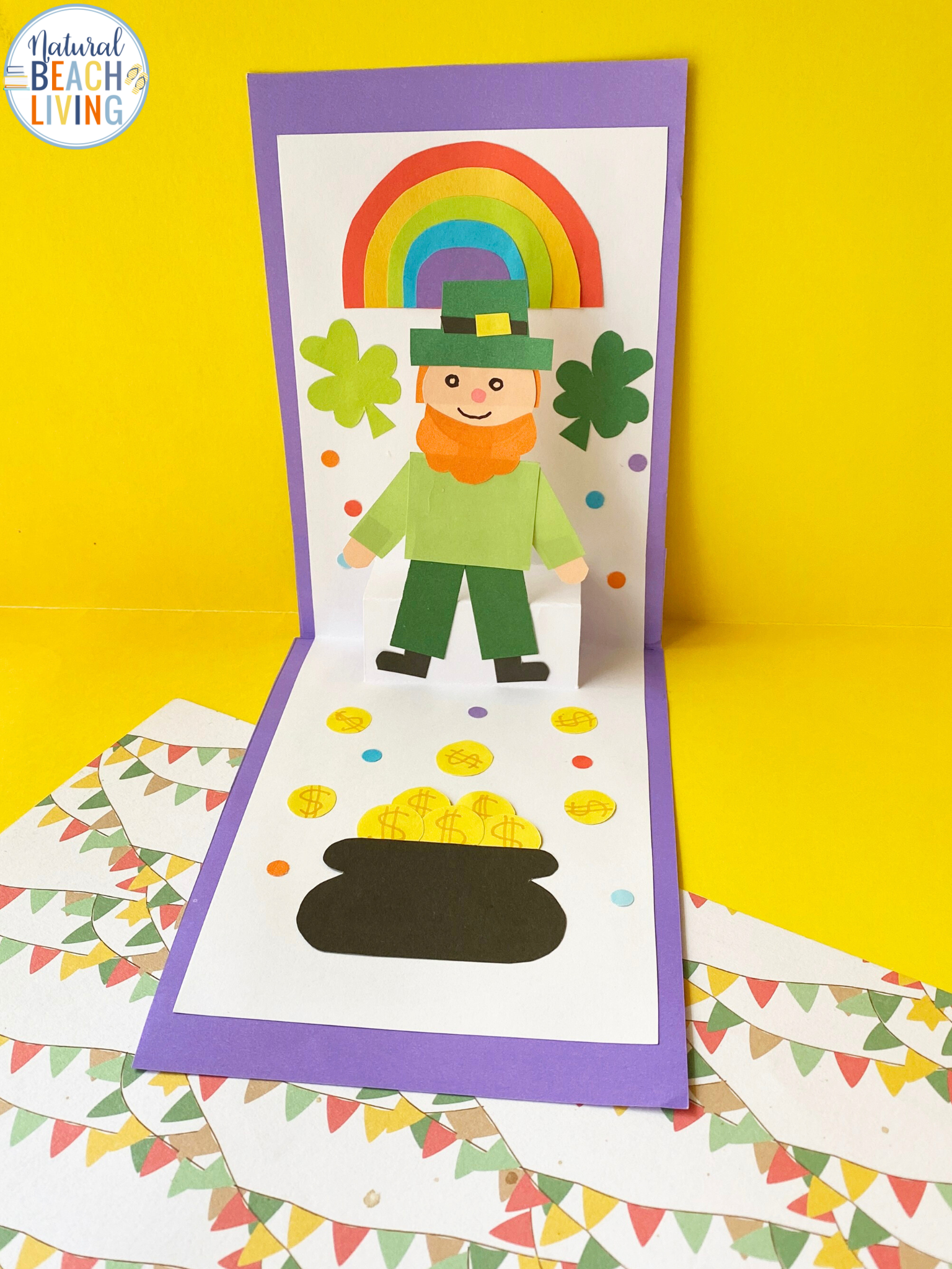 St Patrick s Day Leprechaun Craft Card With Free Templates Natural Beach Living