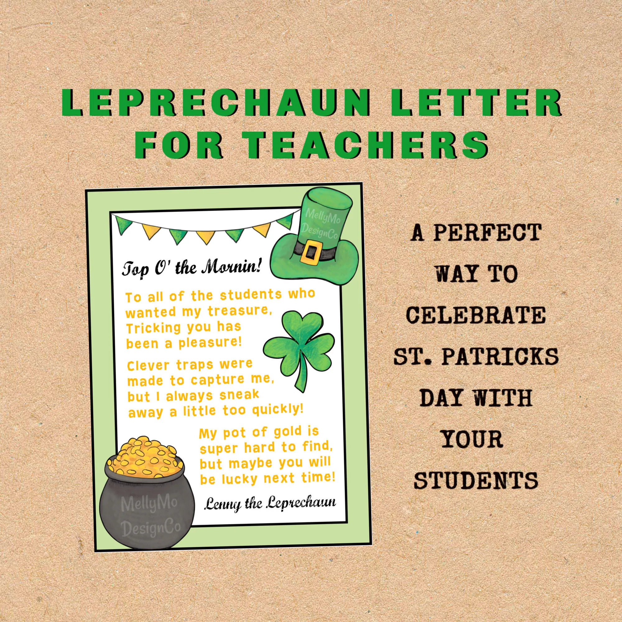 Teacher Leprechaun Letter give To Students Etsy