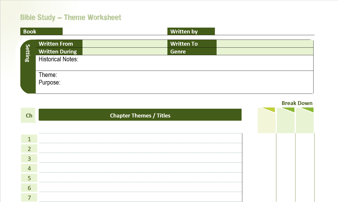 Templates Bible Study Glory To Be Revealed