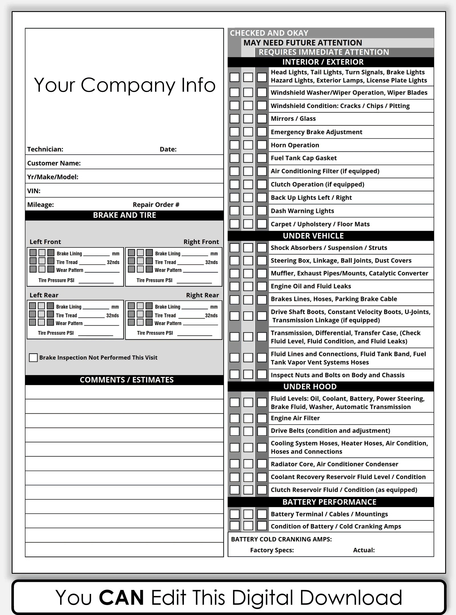 Truck Driver Driver Inspection Report Book 5 Pack DVIR Log Books DOT Compliant Truck Inspection Forms 35 Sets Book 8 5x5 5 Rent Receipt Book Vehicle Maintenance Log Book
