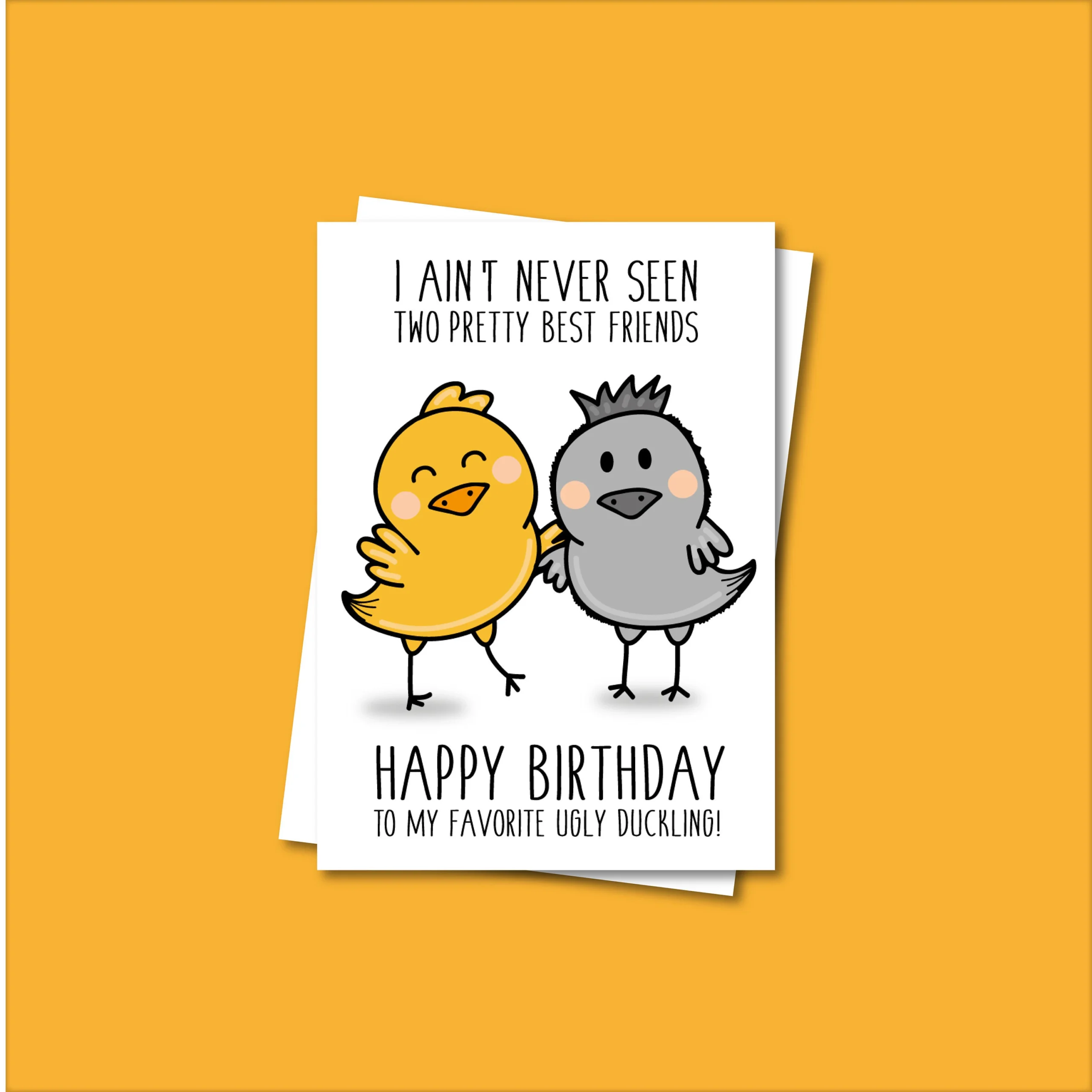 Two Pretty Best Friends Printable Birthday Card Ugly Duckling Download And Printable Etsy Two Pretty Best Friends Printable Birthday Card Ugly Duckling Download And Printable Etsy