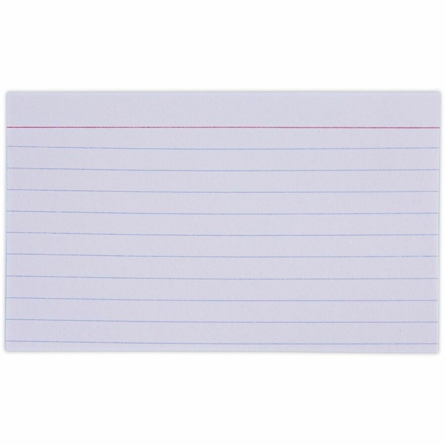 Universal Printable Index Card 3 X 5 Acid free Ruled White 100 Pack InkyToners