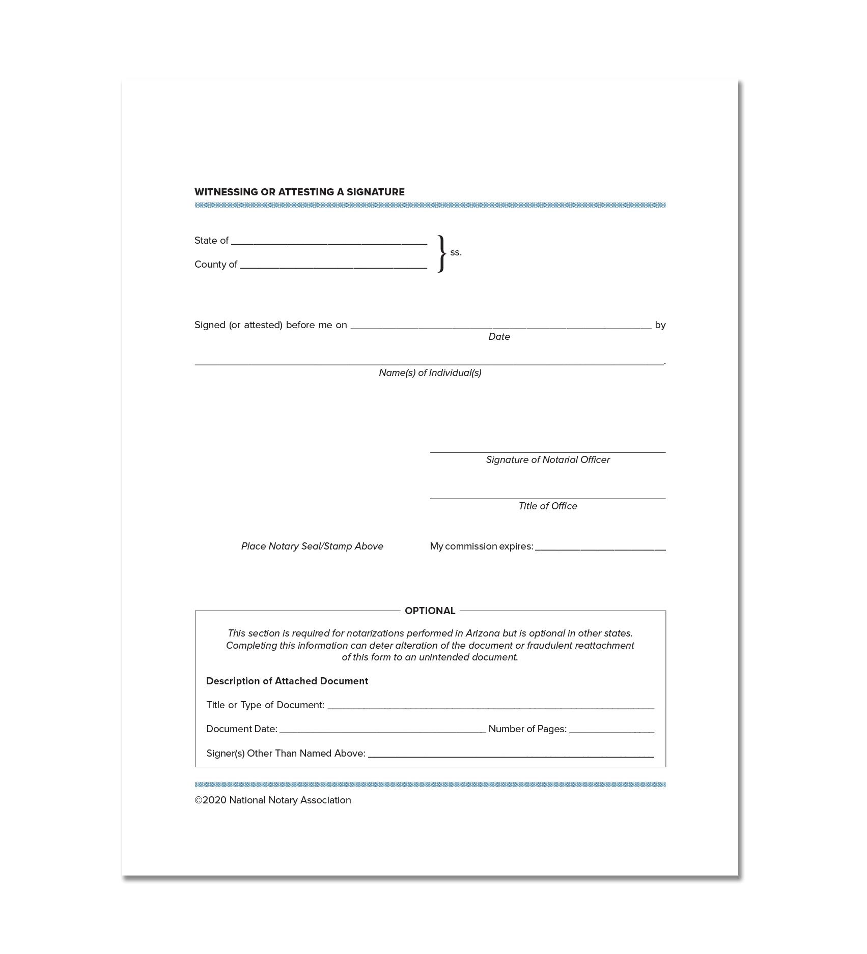 Witnessing Or Attesting A Signature Witnessing Or Attesting A Signature