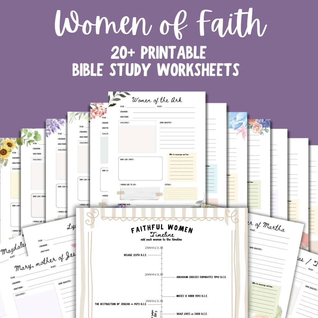 Women Of The Bible Character Study Guide Faithful Women Biblical Research Sheet For Christian Woman Digital Mom And Daughter Activity Plan Etsy Ireland