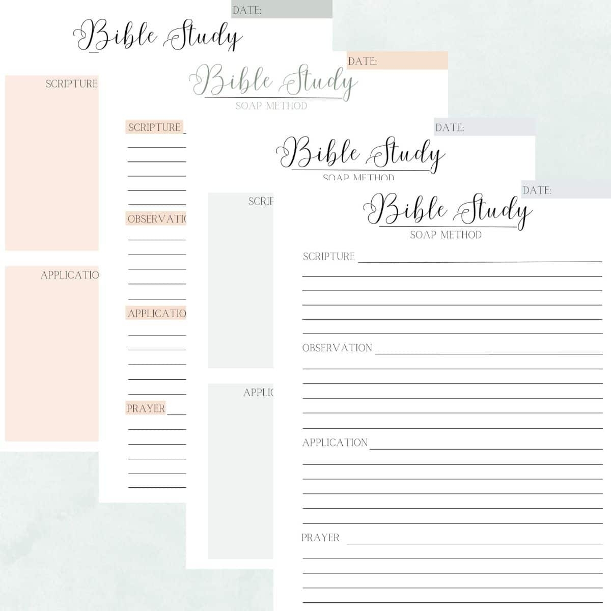 Your Free Printables For SOAP Bible Study Method Your Free Printables For SOAP Bible Study Method