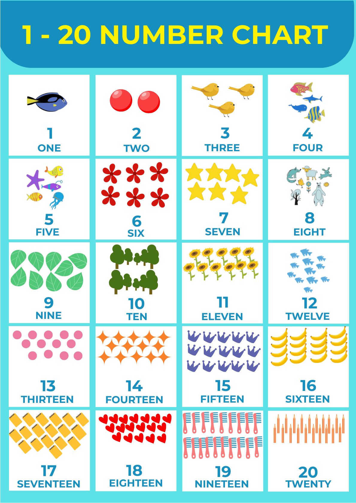 1 20 Number Chart