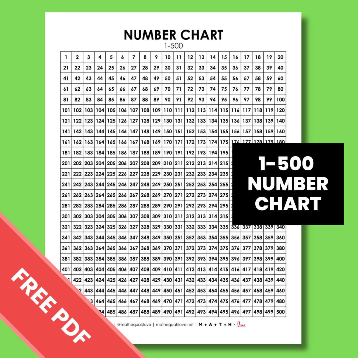 1 500 Number Chart