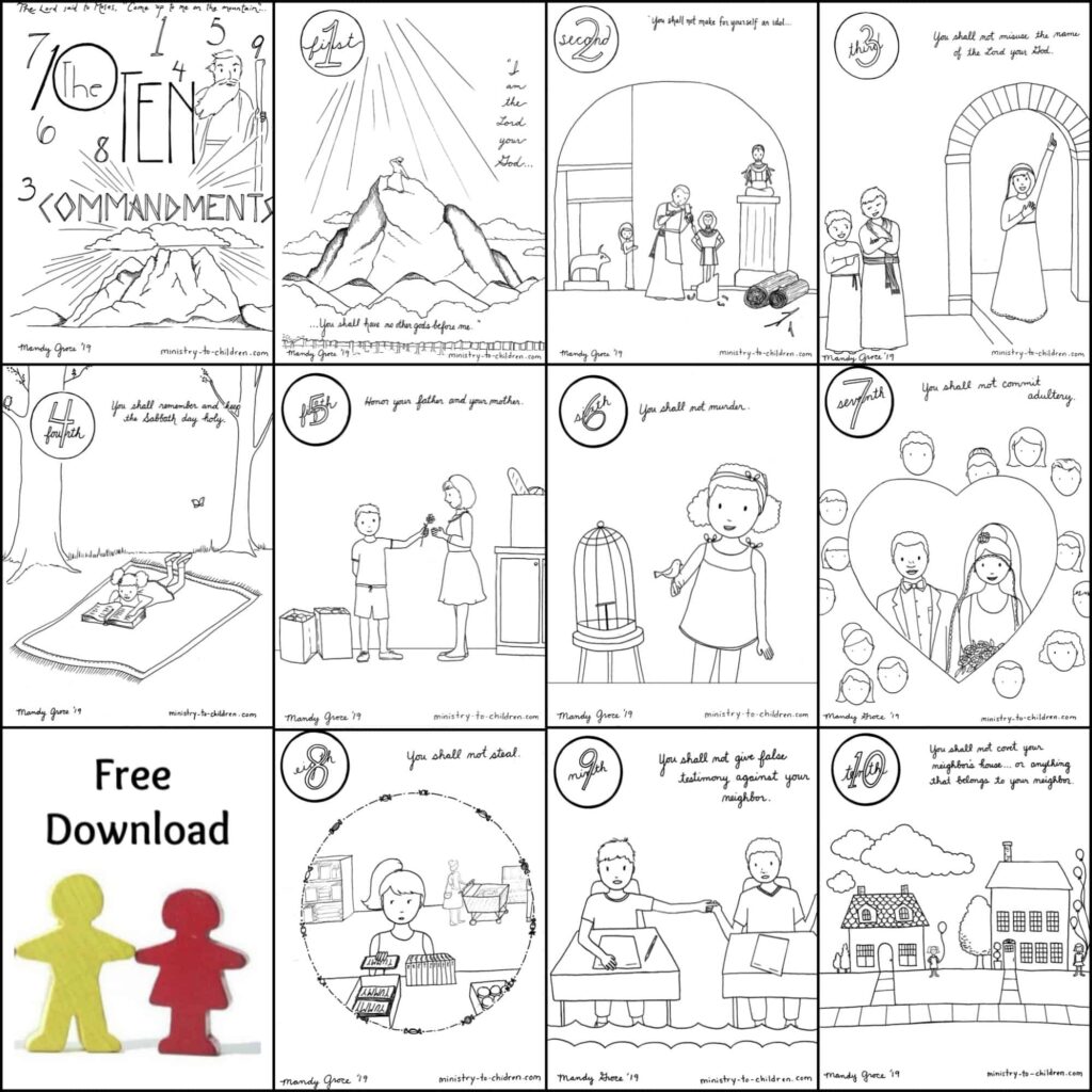 10 Commandments Coloring Pages