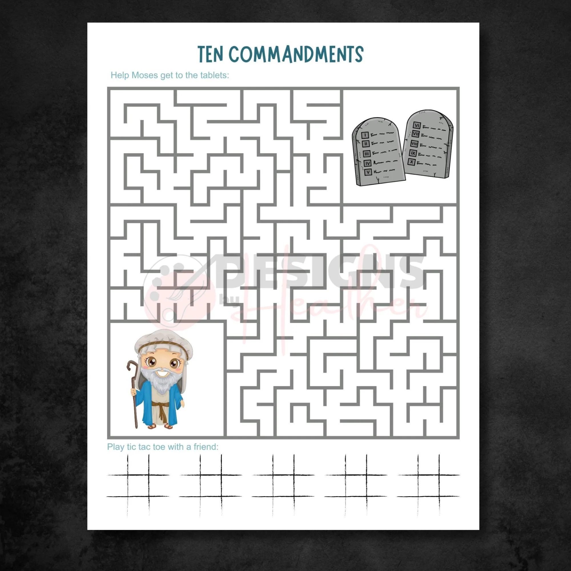 10 Commandments Kids Activity Pages
