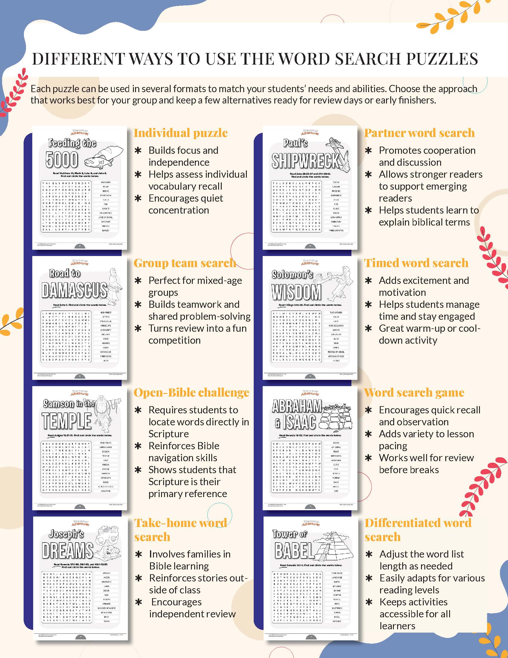 100 Bible Word Search Workbook