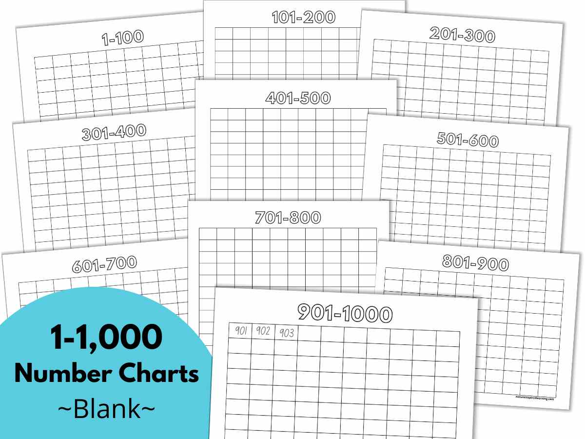 1000 Number Charts