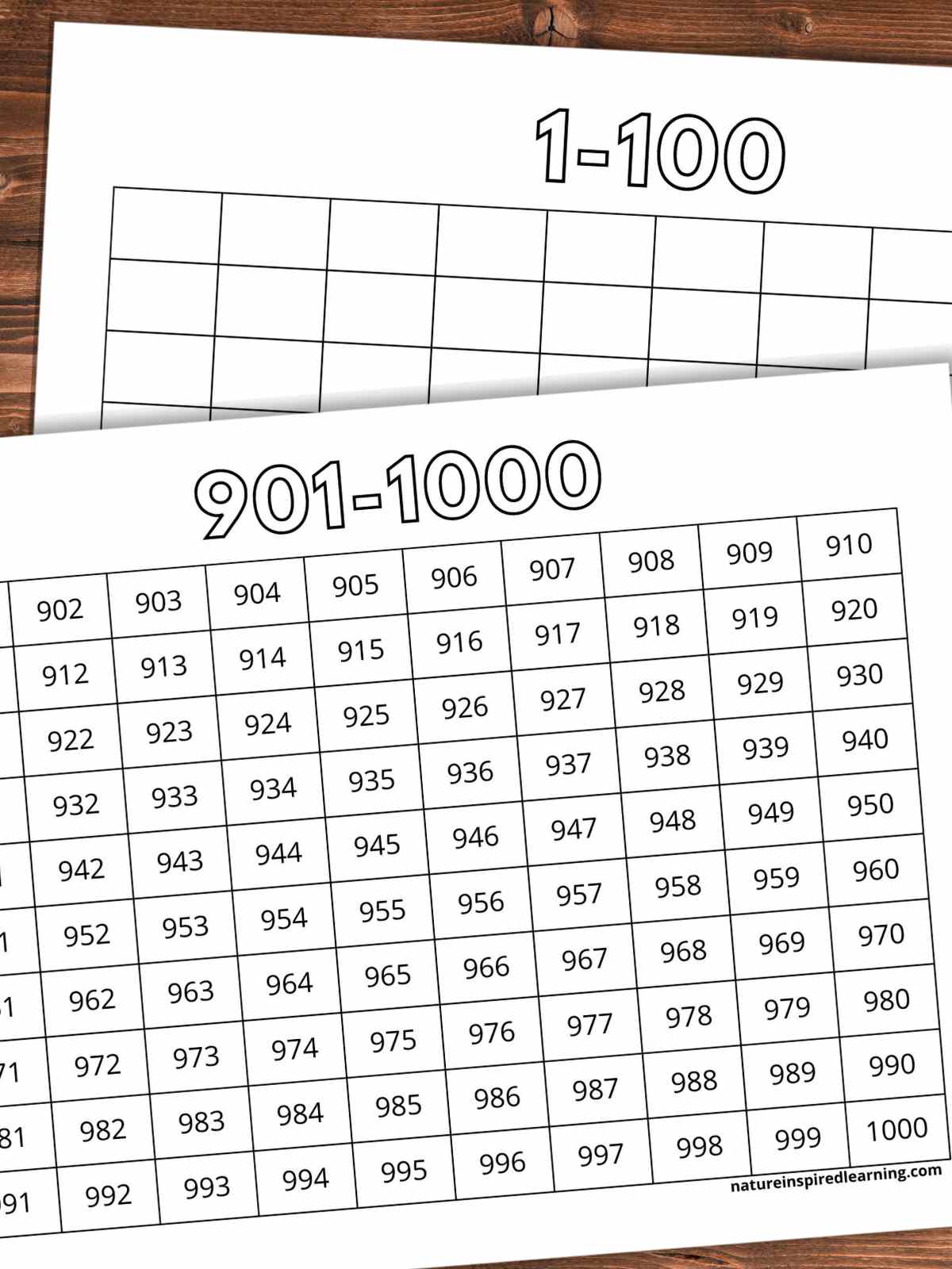 1000 Number Charts